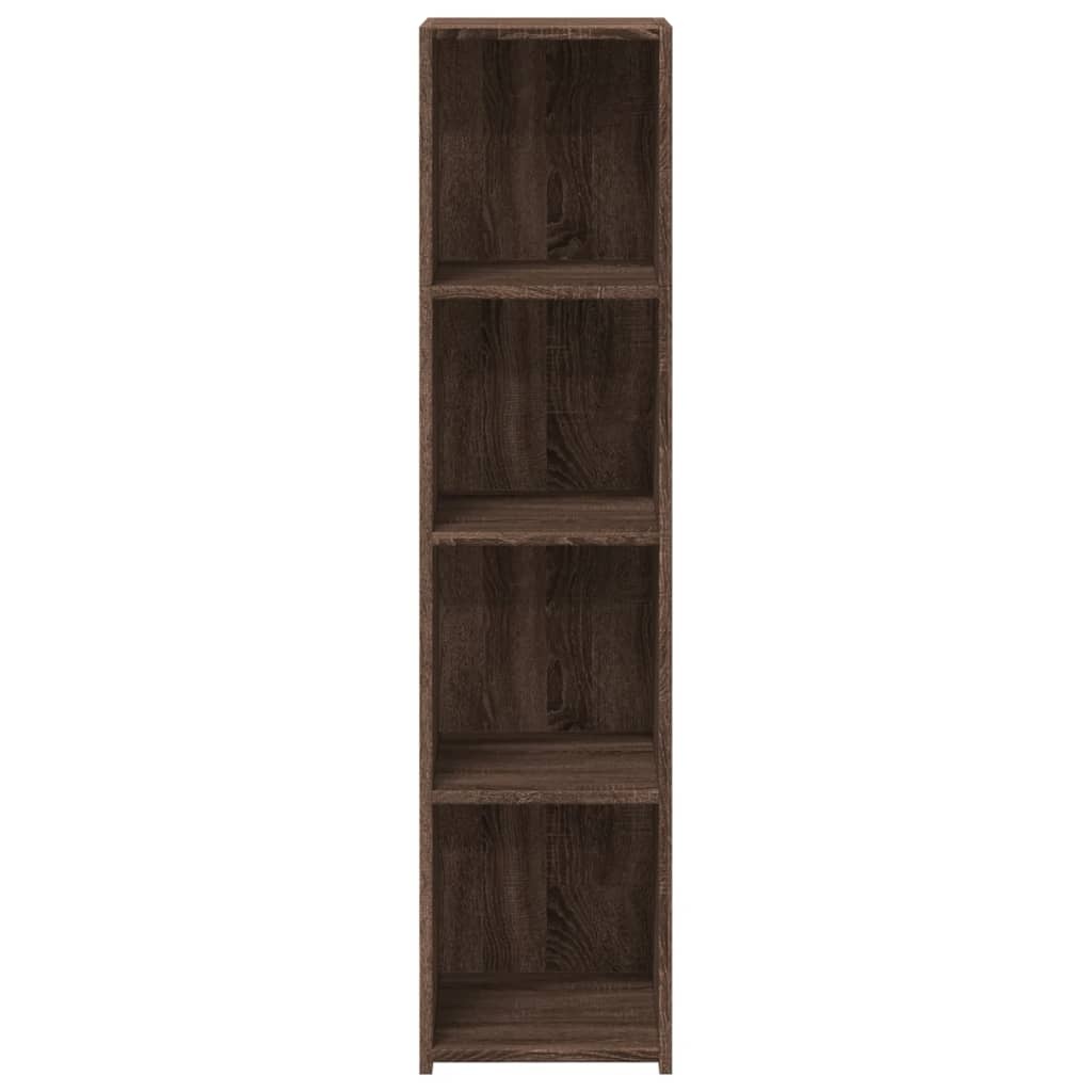 VidaXL Hoge kast 30x41x124 cm bewerkt hout bruin eikenkleur