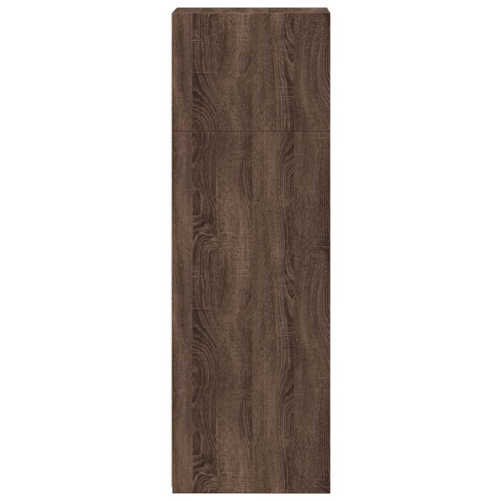 VidaXL Hoge kast 30x41x124 cm bewerkt hout bruin eikenkleur