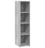 VidaXL Hoge kast 30x41x124 cm bewerkt hout grijs sonoma eikenkleurig