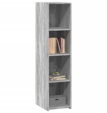 VidaXL Hoge kast 30x41x124 cm bewerkt hout grijs sonoma eikenkleurig