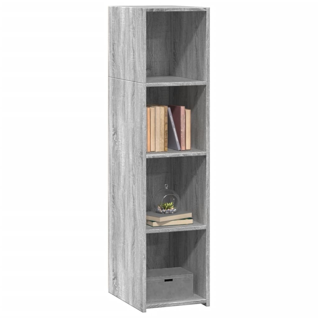 VidaXL Hoge kast 30x41x124 cm bewerkt hout grijs sonoma eikenkleurig