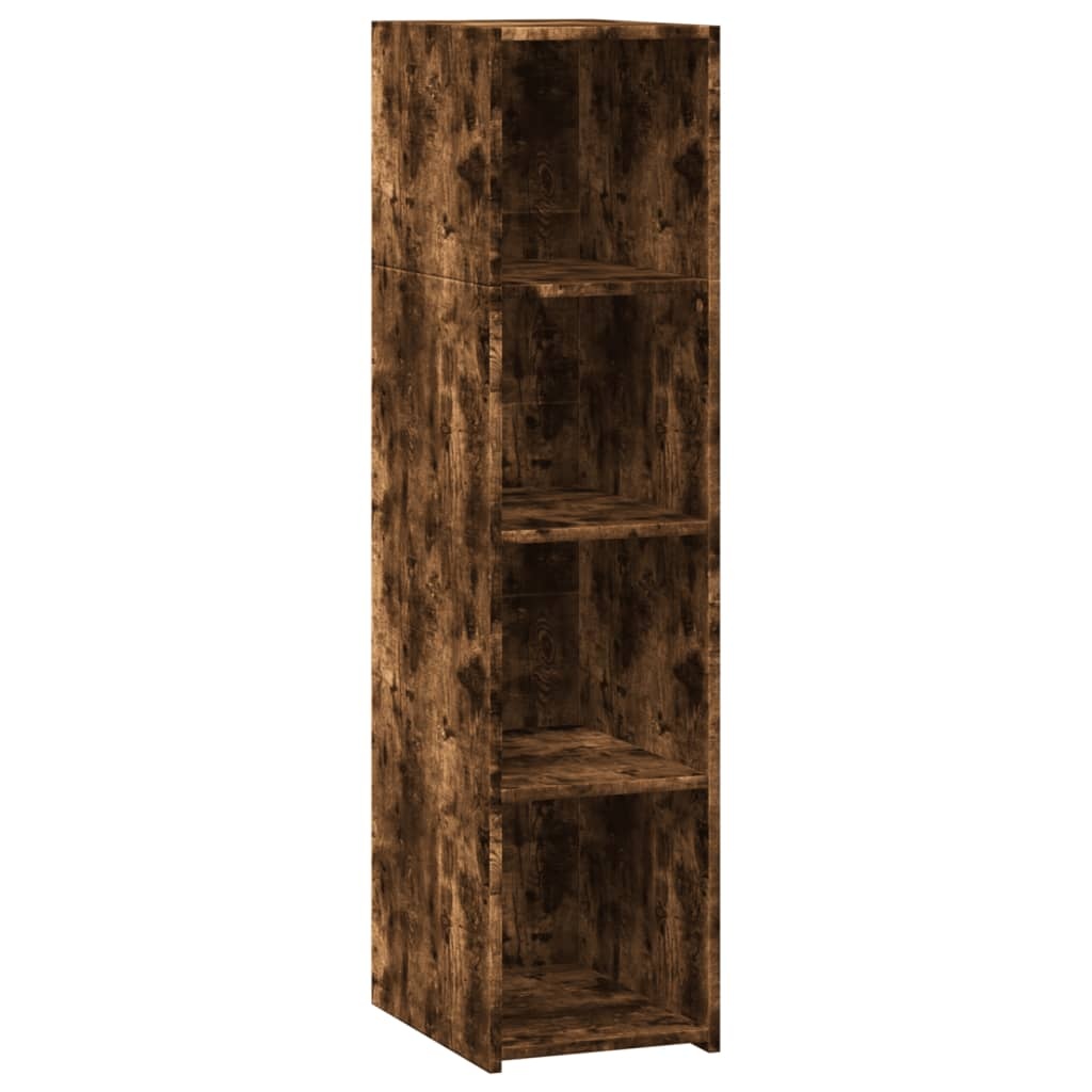 VidaXL Hoge kast 30x41x124 cm bewerkt hout gerookt eikenkleurig
