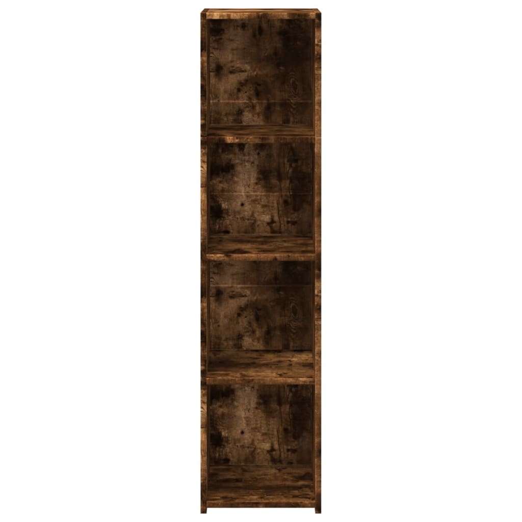 VidaXL Hoge kast 30x41x124 cm bewerkt hout gerookt eikenkleurig