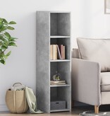 VidaXL Hoge kast 30x41x124 cm bewerkt hout betongrijs