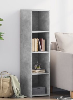 VidaXL Hoge kast 30x41x124 cm bewerkt hout betongrijs