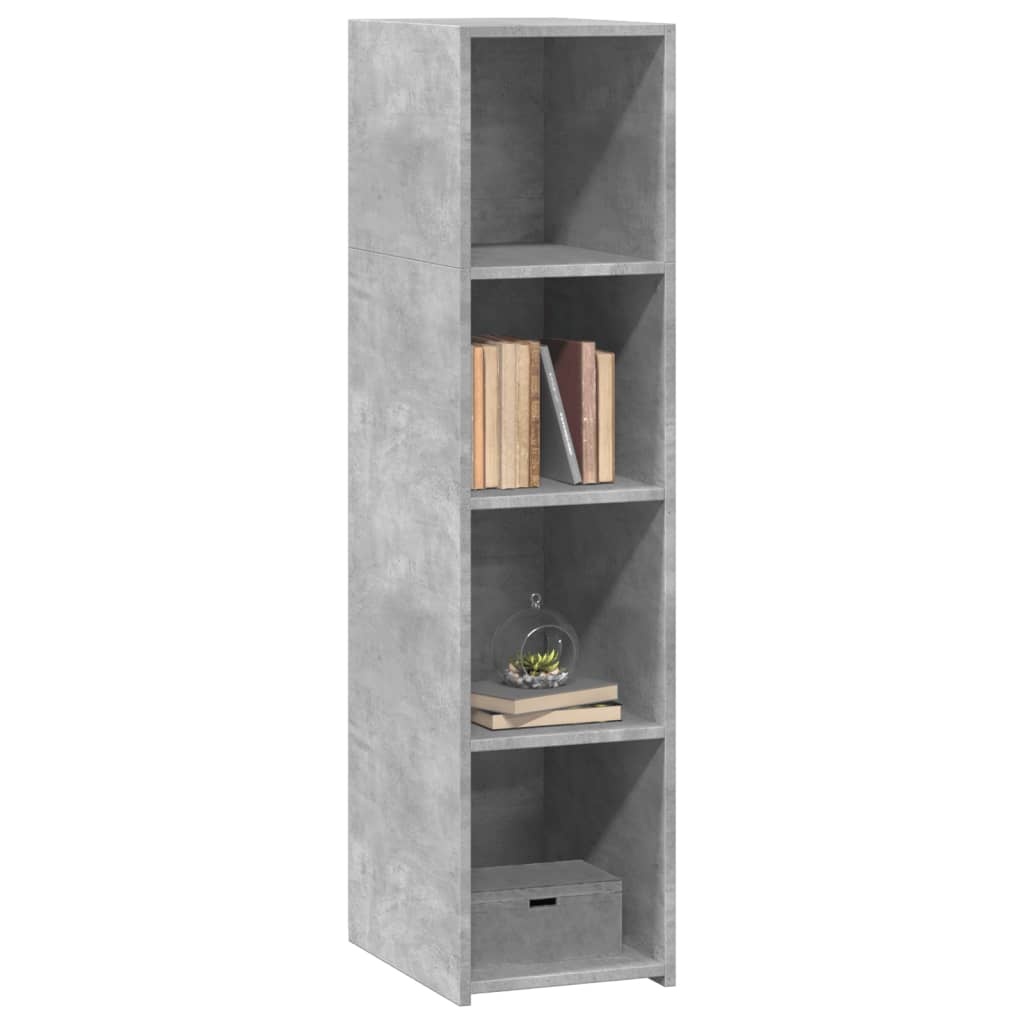 VidaXL Hoge kast 30x41x124 cm bewerkt hout betongrijs