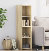 VidaXL Hoge kast 30x41x124 cm bewerkt hout sonoma eikenkleurig