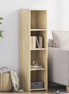 VidaXL Hoge kast 30x41x124 cm bewerkt hout sonoma eikenkleurig