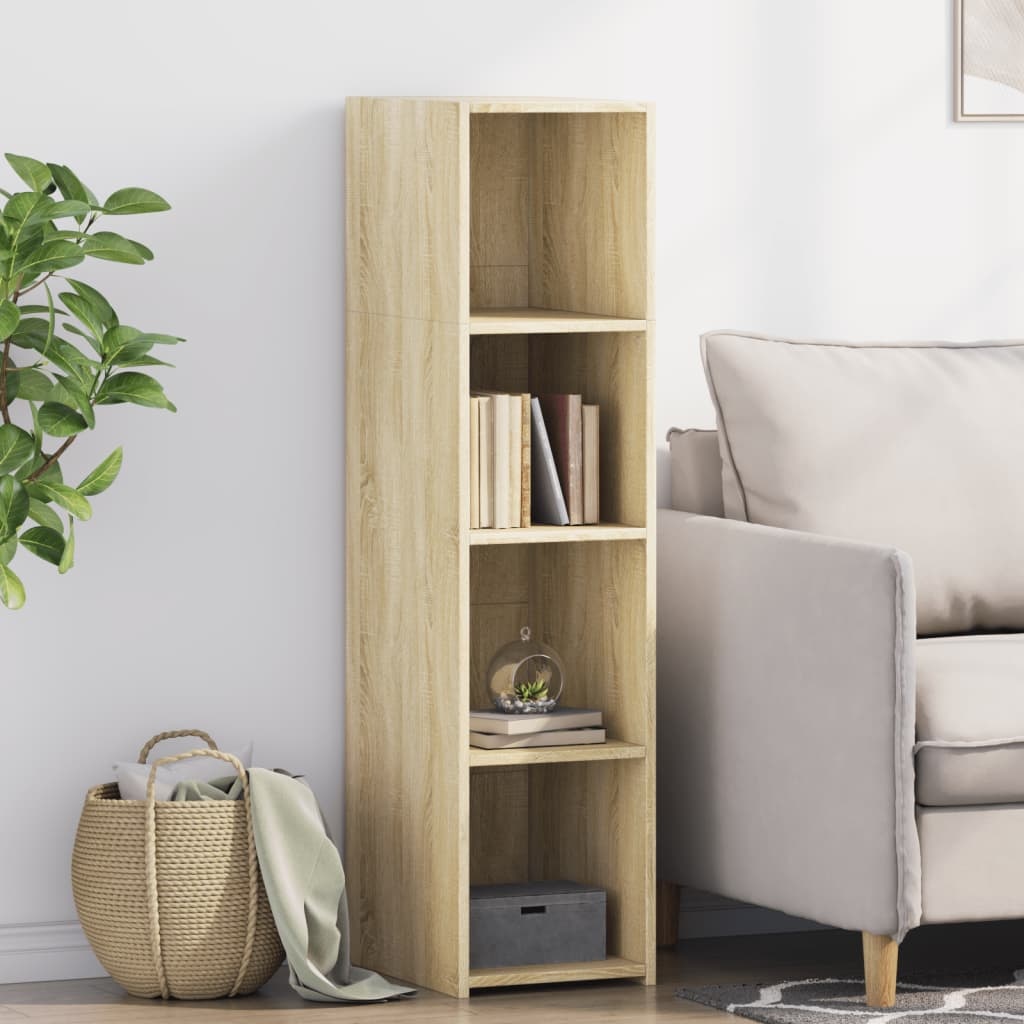 VidaXL Hoge kast 30x41x124 cm bewerkt hout sonoma eikenkleurig