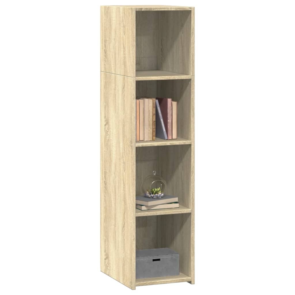 VidaXL Hoge kast 30x41x124 cm bewerkt hout sonoma eikenkleurig
