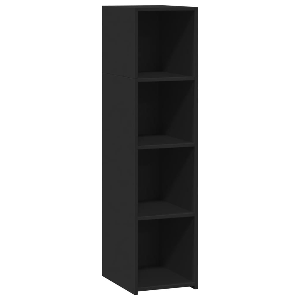 VidaXL Hoge kast 30x41x124 cm bewerkt hout zwart