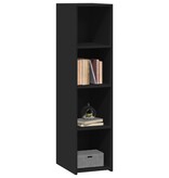 VidaXL Hoge kast 30x41x124 cm bewerkt hout zwart