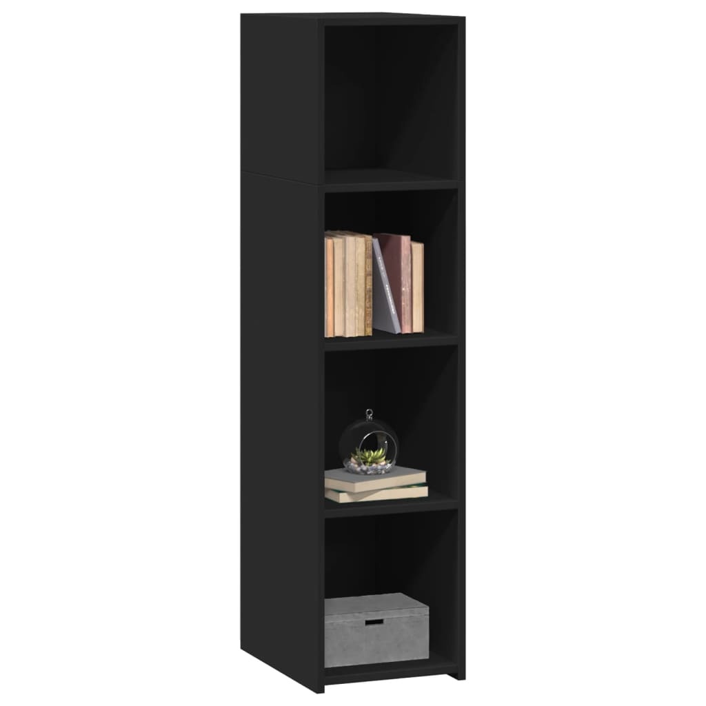 VidaXL Hoge kast 30x41x124 cm bewerkt hout zwart