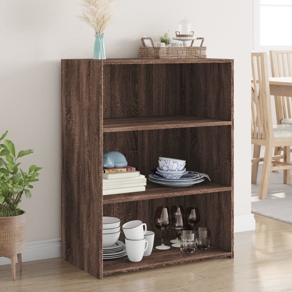 VidaXL Dressoir 70x41x93 cm bewerkt hout bruin eikenkleur