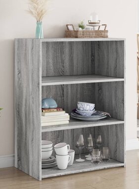 VidaXL Dressoir 70x41x93 cm bewerkt hout grijs sonoma eikenkleurig