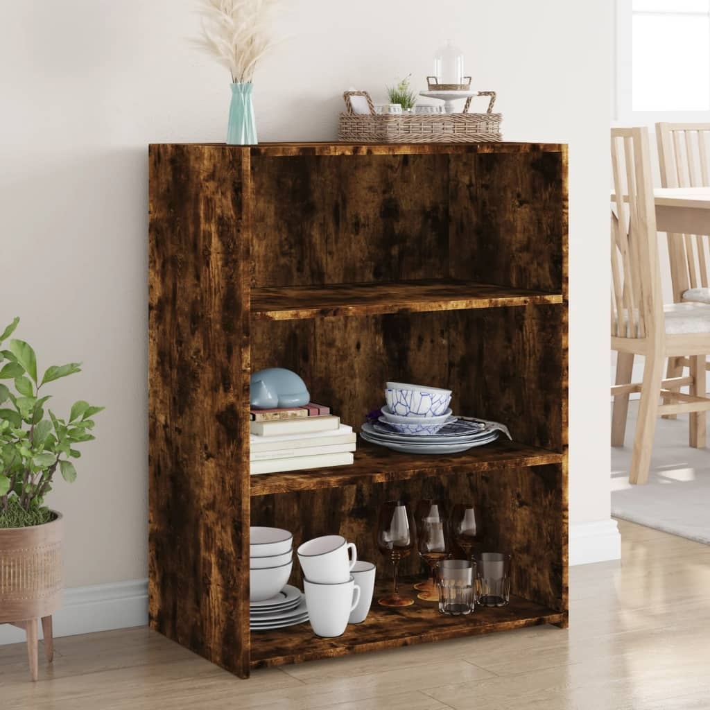 VidaXL Dressoir 70x41x93 cm bewerkt hout gerookt eikenkleurig
