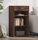 VidaXL Dressoir 50x42,5x93 cm bewerkt hout bruin eikenkleur