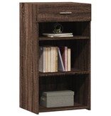 VidaXL Dressoir 50x42,5x93 cm bewerkt hout bruin eikenkleur
