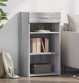 VidaXL Dressoir 50x42,5x93 cm bewerkt hout grijs sonoma eikenkleurig