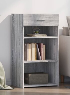 VidaXL Dressoir 50x42,5x93 cm bewerkt hout grijs sonoma eikenkleurig