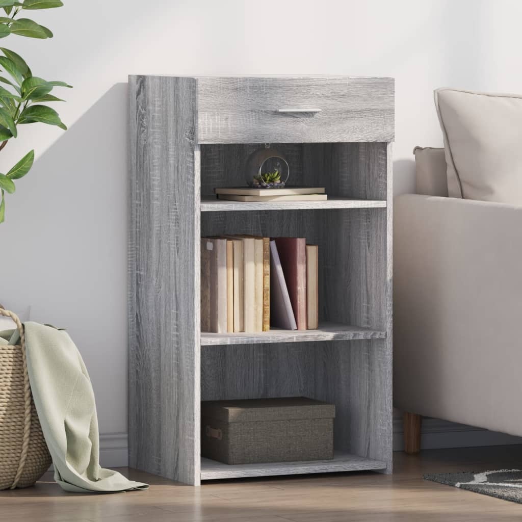 VidaXL Dressoir 50x42,5x93 cm bewerkt hout grijs sonoma eikenkleurig