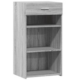 VidaXL Dressoir 50x42,5x93 cm bewerkt hout grijs sonoma eikenkleurig