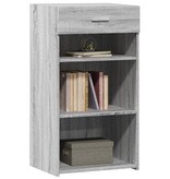 VidaXL Dressoir 50x42,5x93 cm bewerkt hout grijs sonoma eikenkleurig