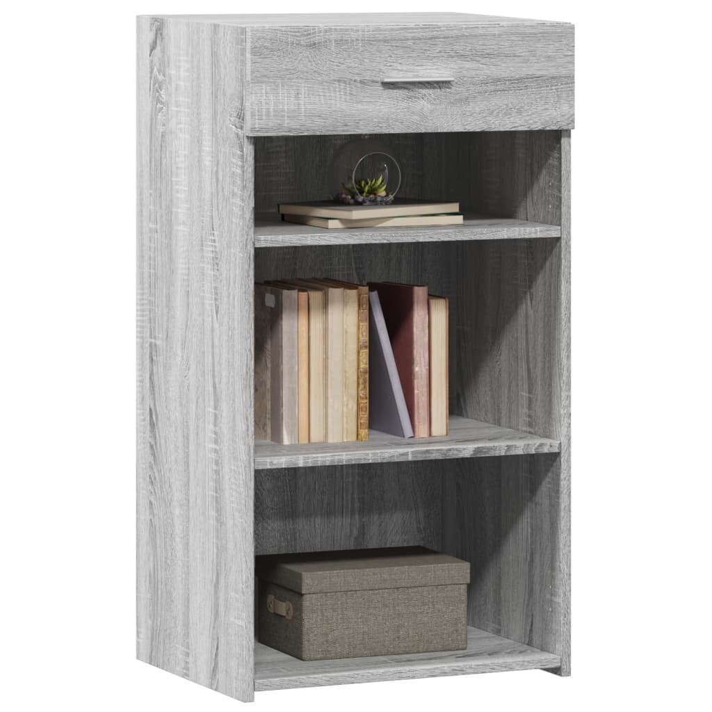 VidaXL Dressoir 50x42,5x93 cm bewerkt hout grijs sonoma eikenkleurig