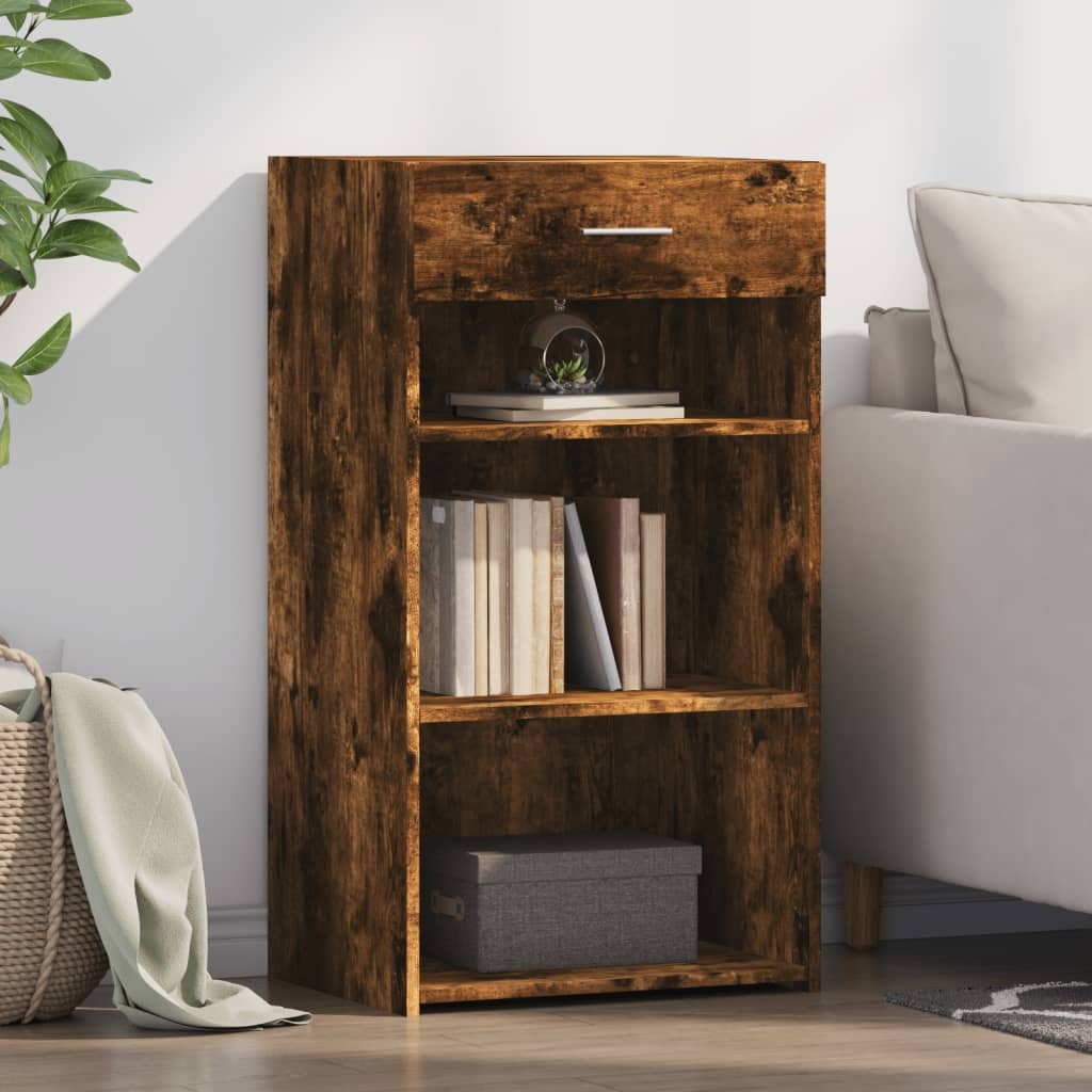 VidaXL Dressoir 50x42,5x93 cm bewerkt hout gerookt eikenkleurig