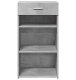 VidaXL Dressoir 50x42,5x93 cm bewerkt hout betongrijs