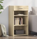 VidaXL Dressoir 50x42,5x93 cm bewerkt hout sonoma eikenkleurig