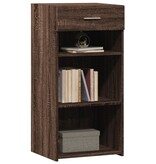 VidaXL Dressoir 45x42,5x93 cm bewerkt hout bruin eikenkleur