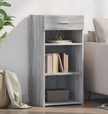 VidaXL Dressoir 45x42,5x93 cm bewerkt hout grijs sonoma eikenkleurig