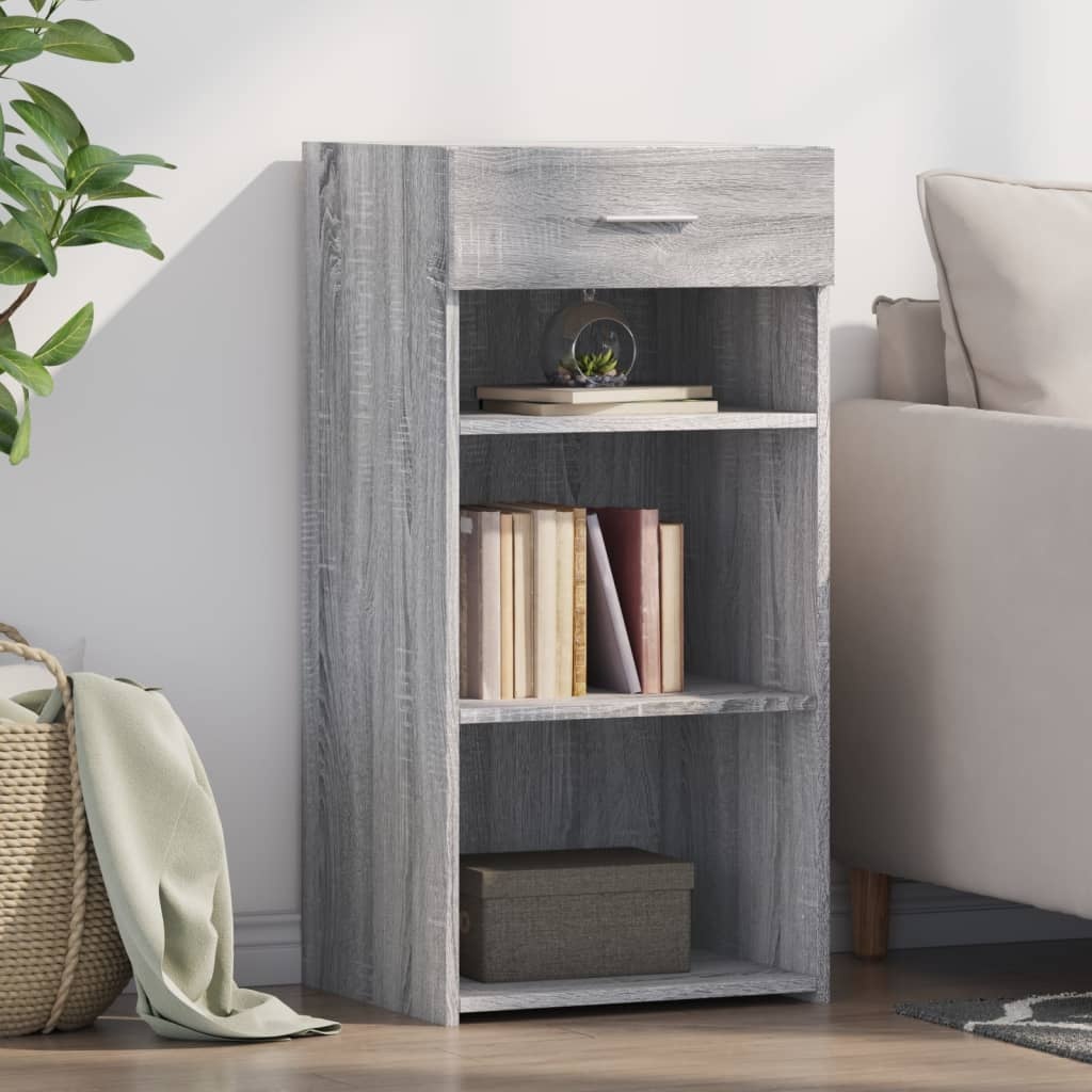 VidaXL Dressoir 45x42,5x93 cm bewerkt hout grijs sonoma eikenkleurig