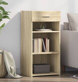 VidaXL Dressoir 45x42,5x93 cm bewerkt hout sonoma eikenkleurig