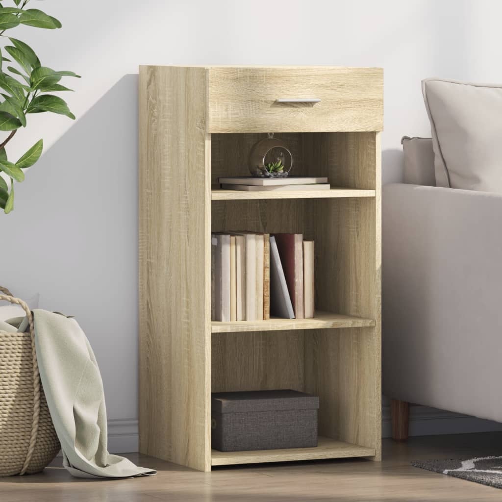 VidaXL Dressoir 45x42,5x93 cm bewerkt hout sonoma eikenkleurig