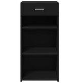 VidaXL Dressoir 45x42,5x93 cm bewerkt hout zwart