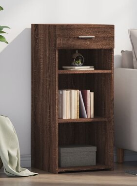 VidaXL Dressoir 40x42,5x93 cm bewerkt hout bruin eikenkleur