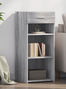 VidaXL Dressoir 40x42,5x93 cm bewerkt hout grijs sonoma eikenkleur