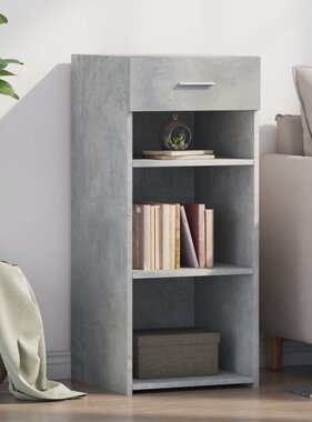 VidaXL Dressoir 40x42,5x93 cm bewerkt hout betongrijs