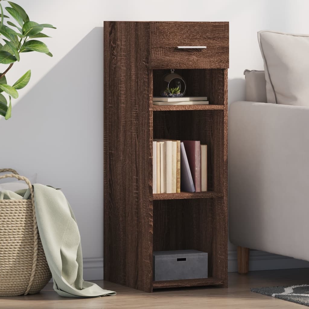 VidaXL Dressoir 30x42,5x93 cm bewerkt hout bruin eikenkleur