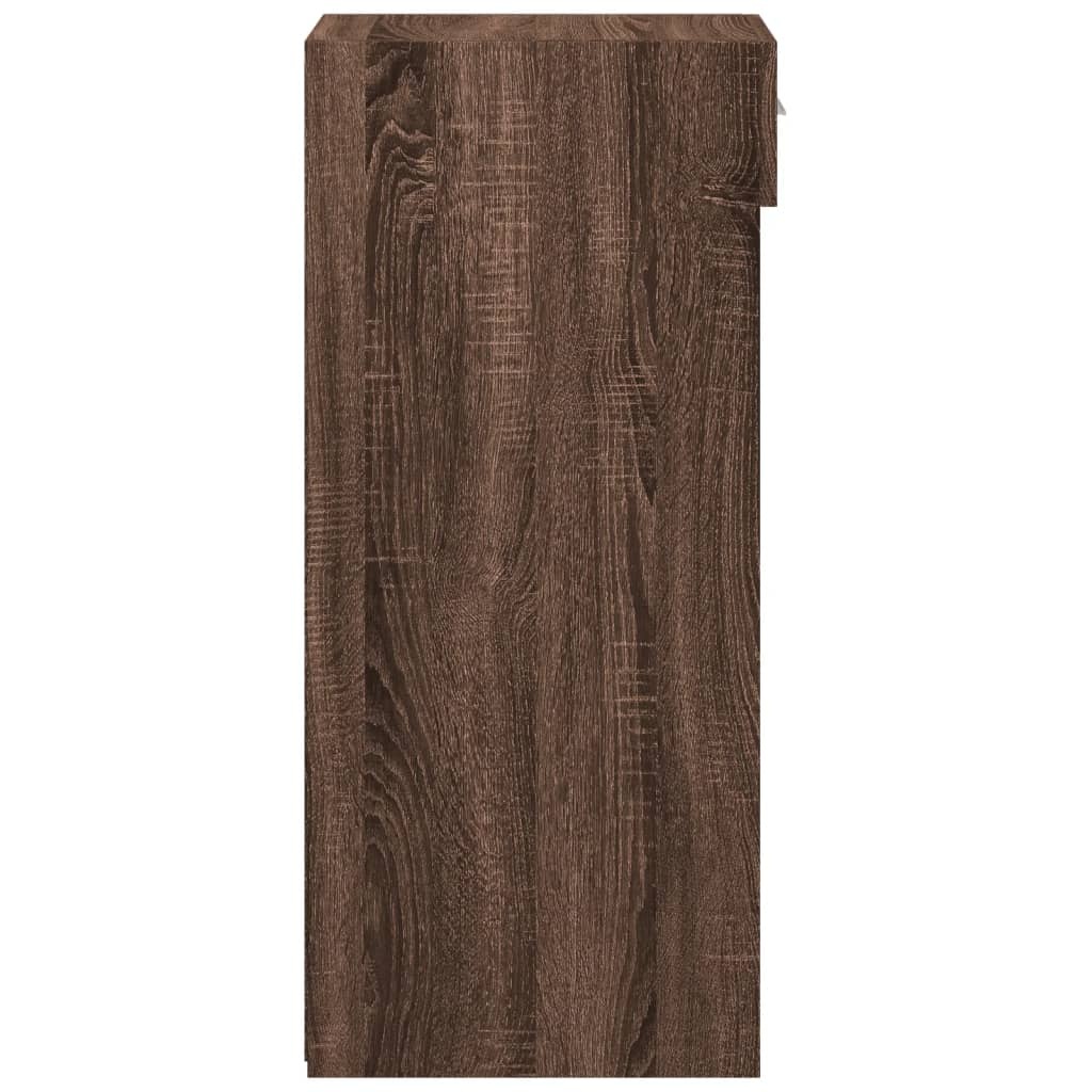 VidaXL Dressoir 30x42,5x93 cm bewerkt hout bruin eikenkleur