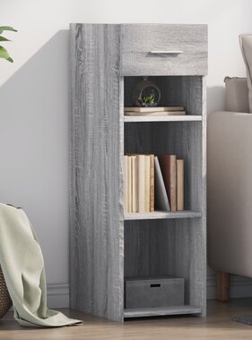 VidaXL Dressoir 30x42,5x93 cm bewerkt hout grijs sonoma eikenkleurig