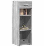 VidaXL Dressoir 30x42,5x93 cm bewerkt hout grijs sonoma eikenkleurig