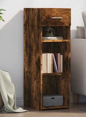 VidaXL Dressoir 30x42,5x93 cm bewerkt hout gerookt eikenkleurig