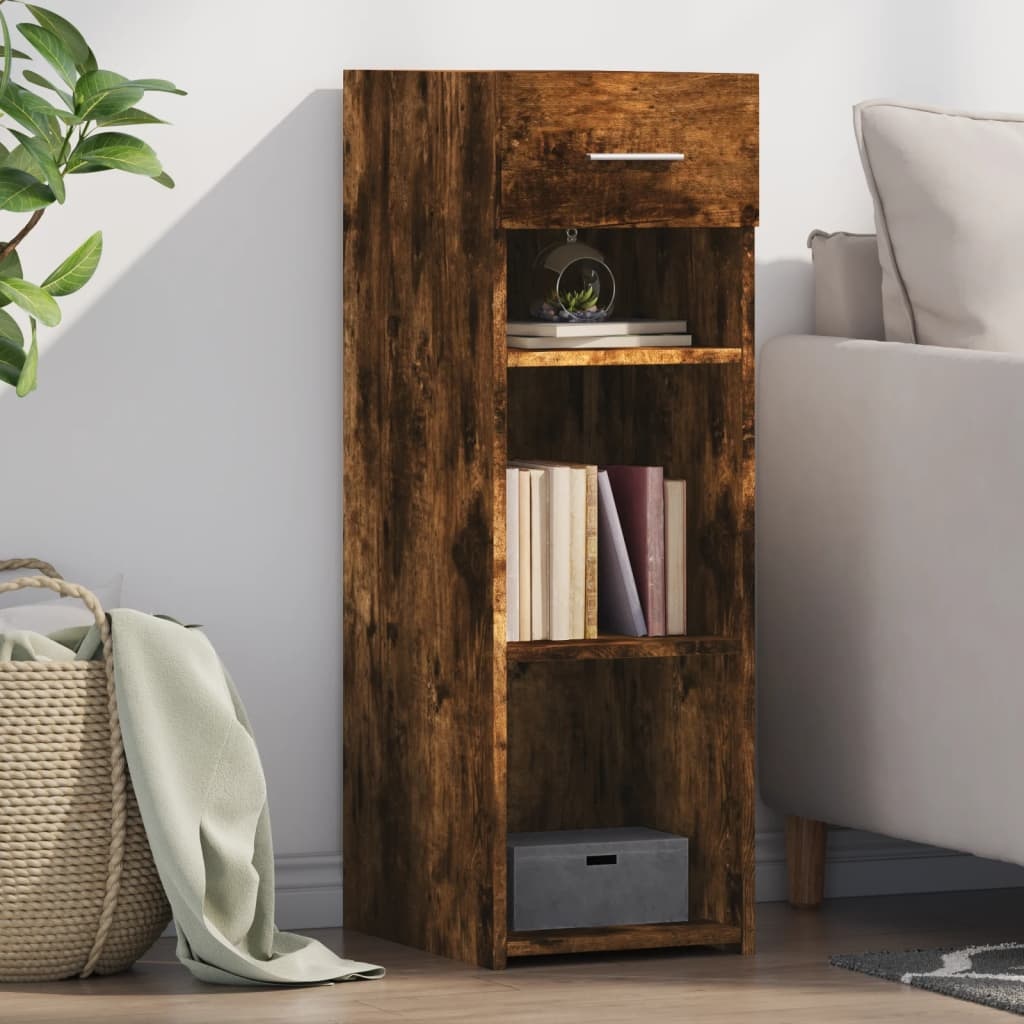 VidaXL Dressoir 30x42,5x93 cm bewerkt hout gerookt eikenkleurig