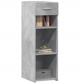 VidaXL Dressoir 30x42,5x93 cm bewerkt hout betongrijs