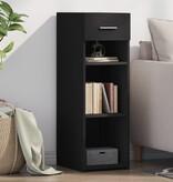 VidaXL Dressoir 30x42,5x93 cm bewerkt hout zwart