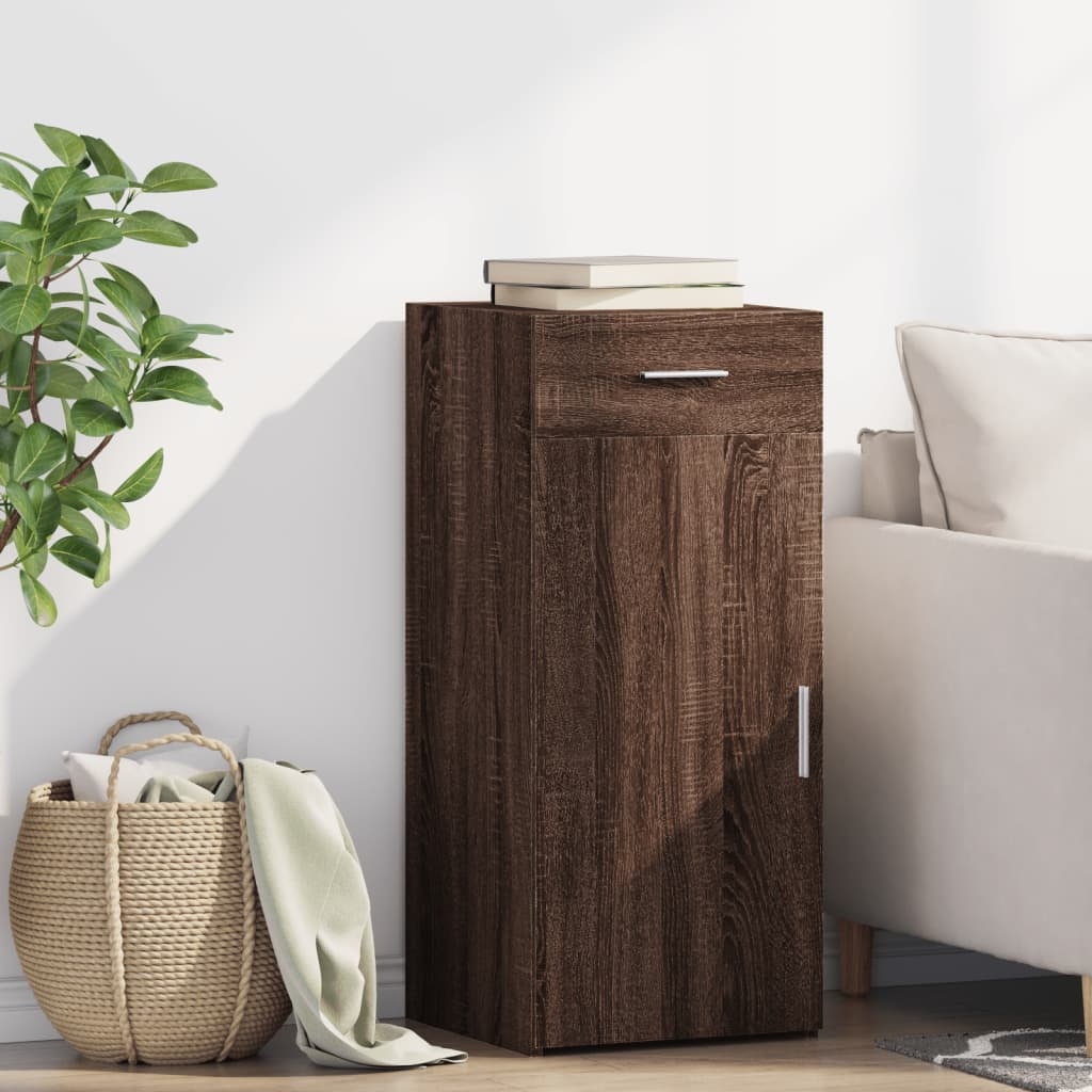 VidaXL Dressoir 40x42,5x93 cm bewerkt hout bruin eikenkleur