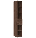 VidaXL Hoge kast 30x42,5x185 cm bewerkt hout bruin eikenkleurig